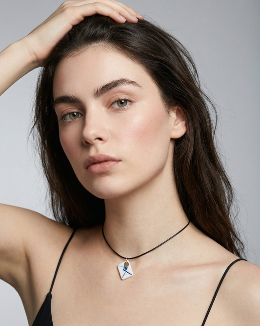 Charm in Porcellana Busta Blu