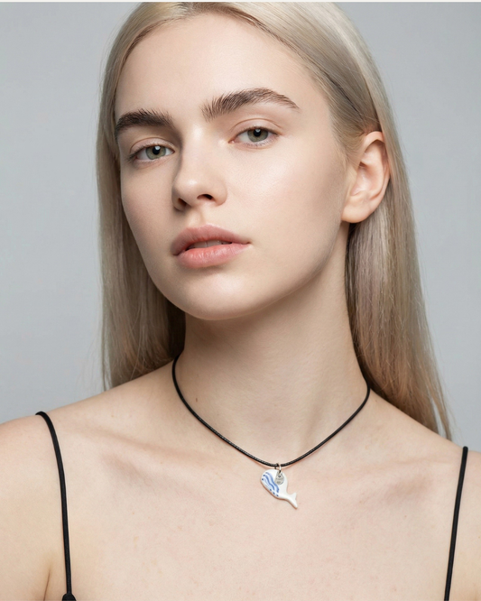Charm in Porcellana Balena Blu