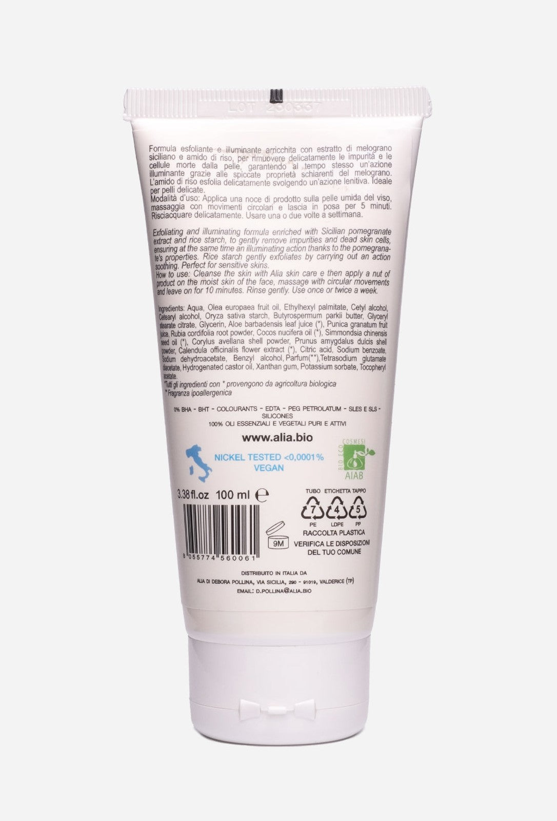 Máscara Facial Esfoliante e Iluminadora Alia Skin Care