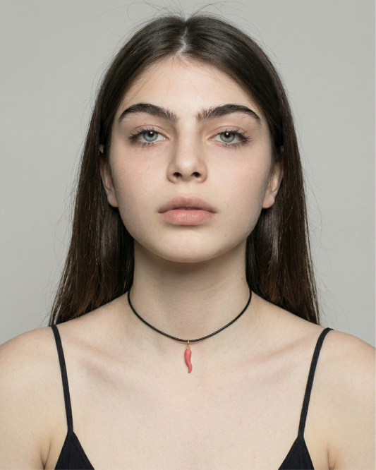 Charm in Porcellana Cornino Rosso