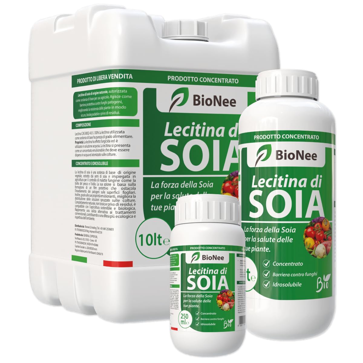 Sojalecithin 1L – Natürliche Grundsubstanz | Wasserlösliches Konzentrat für die Landwirtschaft | Schutzbarriere gegen Pilze | Für Obstbäume, Gemüse- und Zierpflanzen