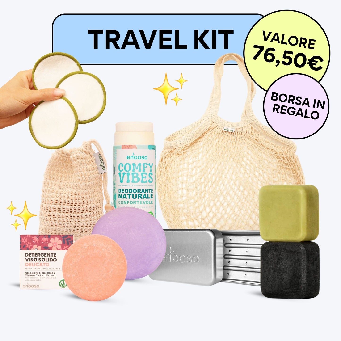 Reise-Set + Tasche als Geschenk