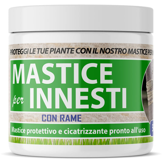 Mastice Per Innesti E Potature - Con Rame - Antibatterico Pasta Cicatrizzante Curativa Per Ferite Piante Alberi Arbusti (500 gr)