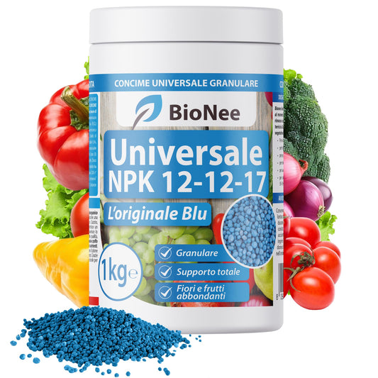 Fertilizante Universal 1 Kg – NPK 12-12-17 (+2+21) Granulado com Baixo Teor de Cloro | Com Magnésio, Enxofre e Micronutrientes | Nutrição Completa para Horta, Pomar e Jardim