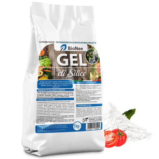 Gel di Silice per agricoltura x 1 KG - Polvere di roccia, Potenziatore delle difese naturali Effetto Insetticida e Fungicida - Per Orto e Piante - BIO - fba