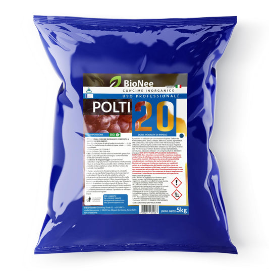 Poltiglia Bordalesa Cobre - POLTI 20 | Fertilizante Inorgânico à Base de Sulfato de Cobre | Suporte Nutricional para Plantas e Culturas 5 kg