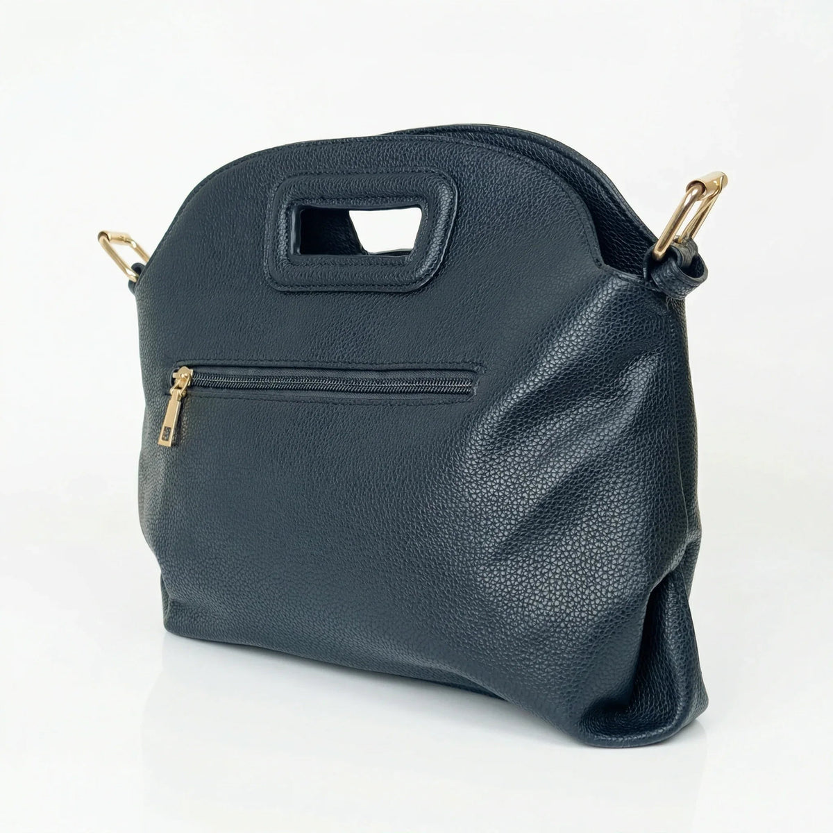 Bolso de hombro con ojales dorados