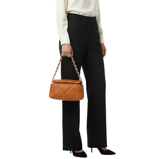Compact Faux Leather Crossbody Bag