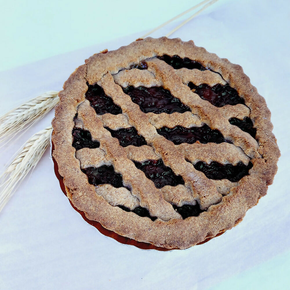 Crostatina vegana integrale con confettura ai frutti di bosco 70g - Confezione da 6 pezzi.