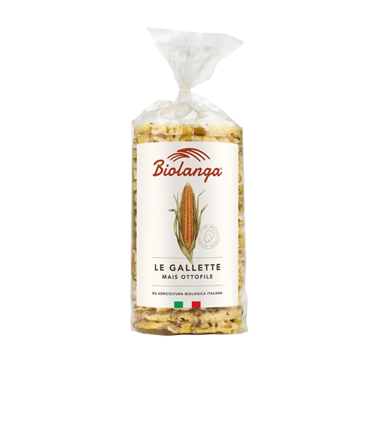 Gallette di Mais Ottofile e Grano Saraceno Bio 120g - 4 unità (480g).