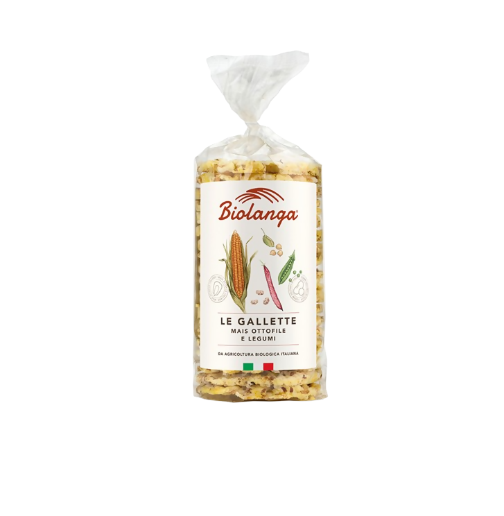 Gallette di Mais Ottofile e Legumi Bio 100g - 4 unità (400g).