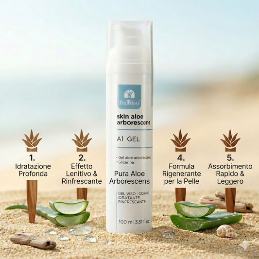Aloe Arborescens Organic Gel Face and Body 100ml | A1 Gel