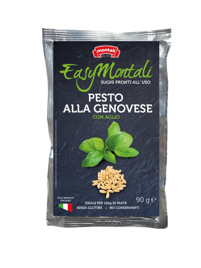Deliziosa salsa di pesto fresco per un'alimentazione salutare e autentica.