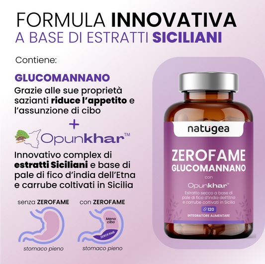 ZEROFAME glucomannan with Konjac and Opunkhar