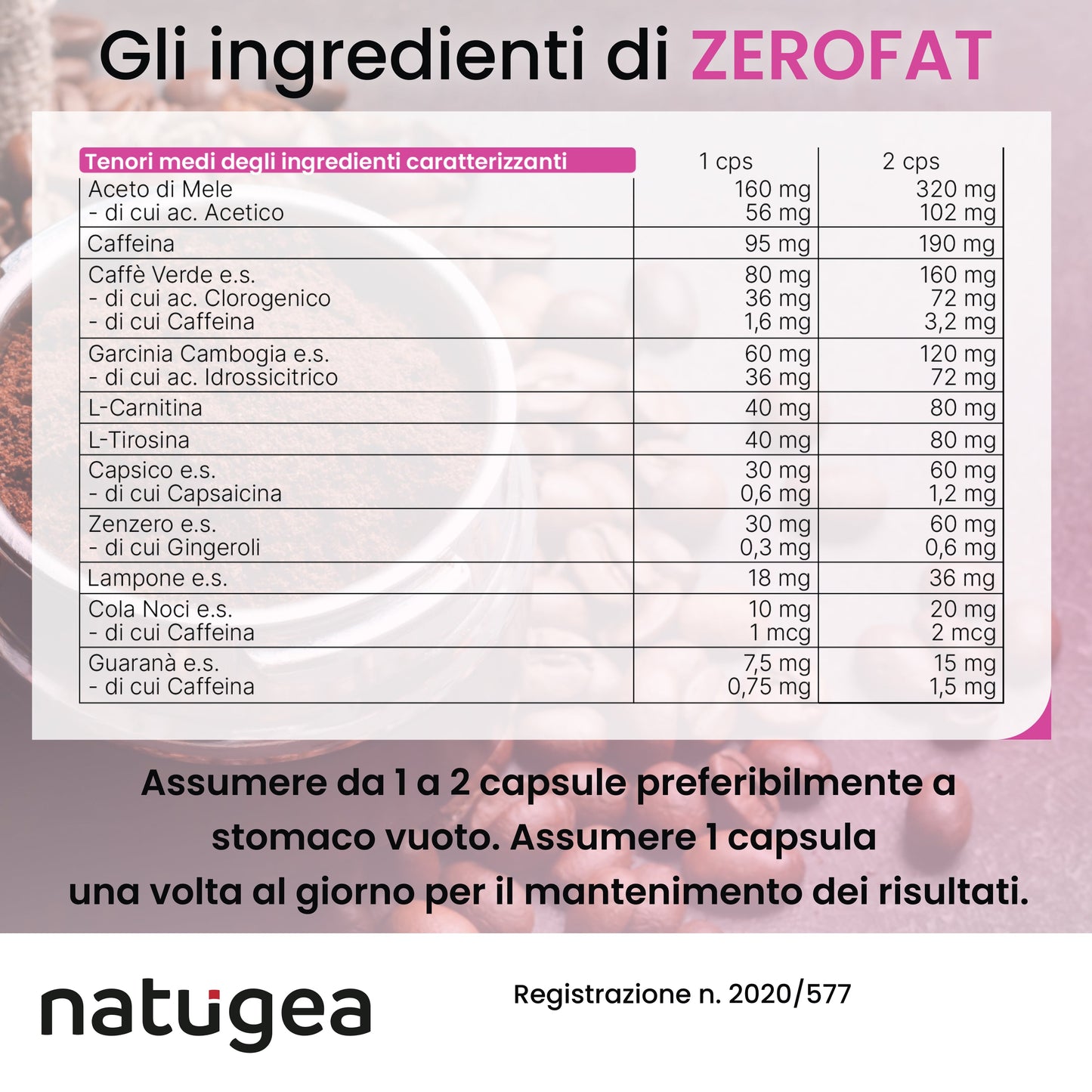 Zerofat® termogenico per metabolismo attivo e controllo della fame