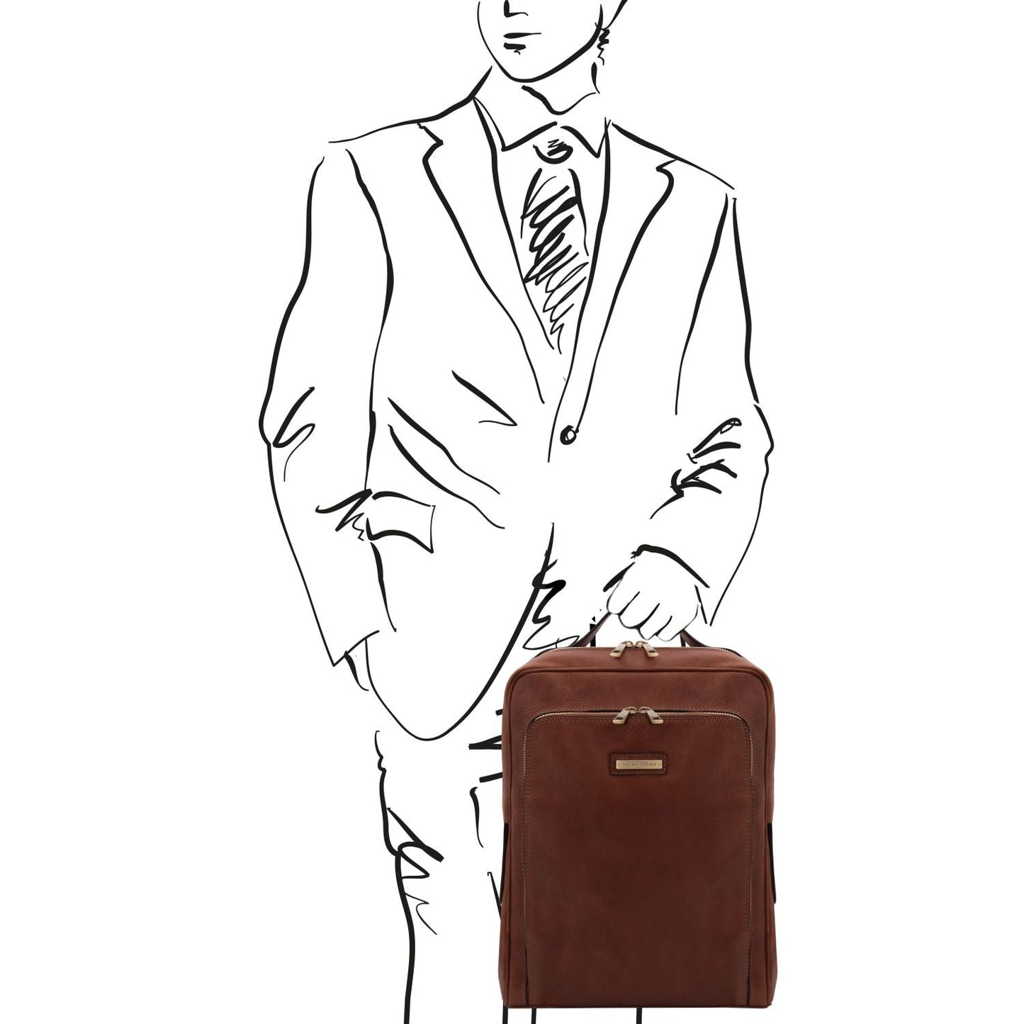 Bangkok – Matte Leather Laptop Backpack | TL141793