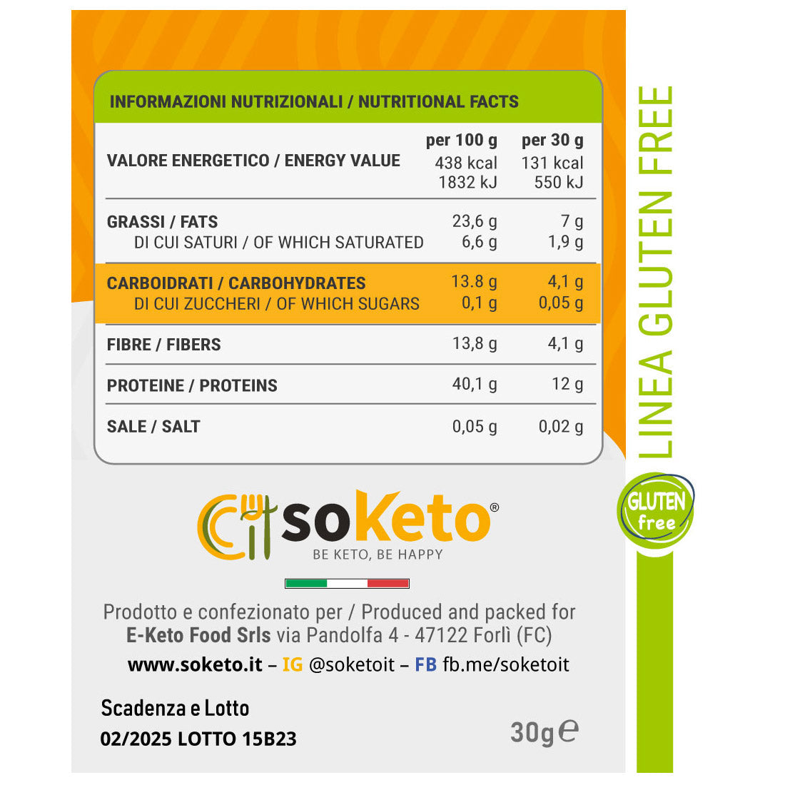 Galletas Frollini KETO SIN GLUTEN con gotas de chocolate 0% azúcares