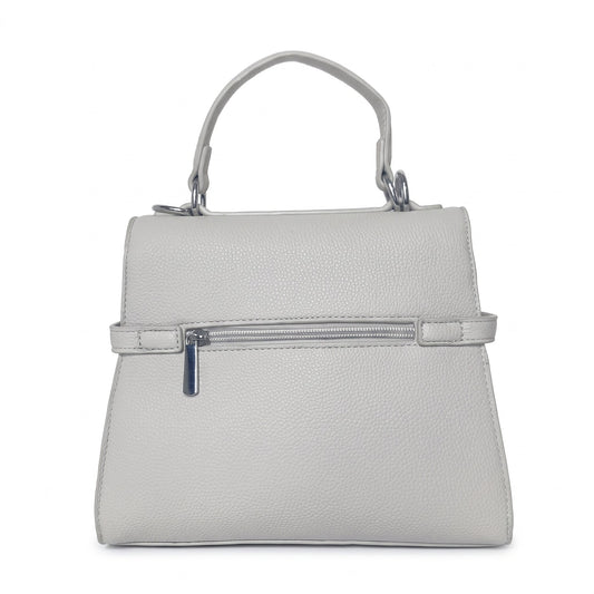 Gray Faux Leather Bag