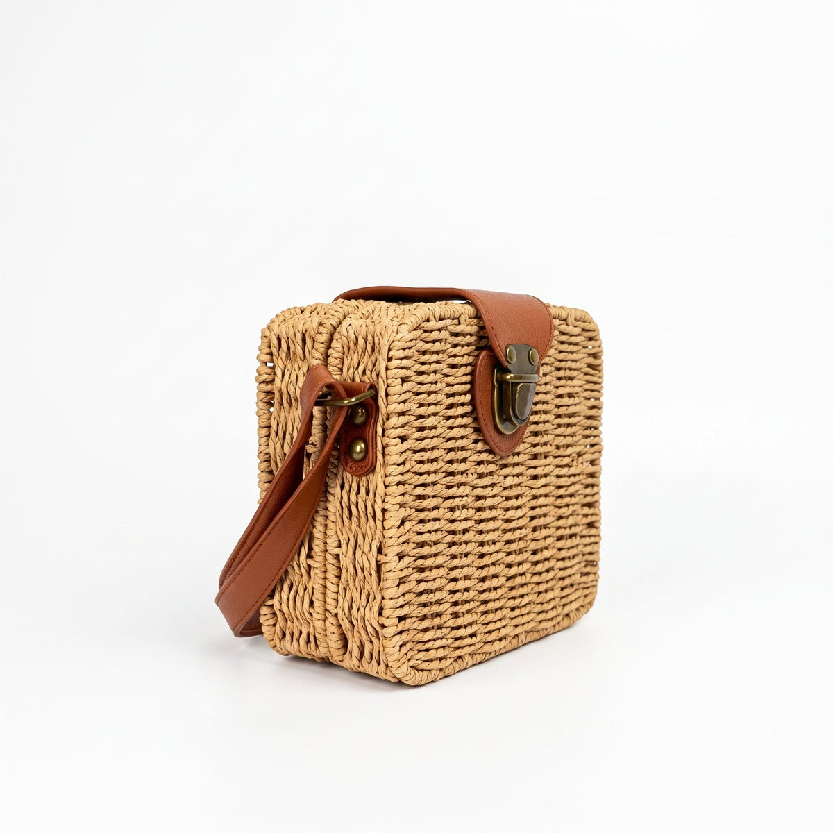 Straw Box Bag