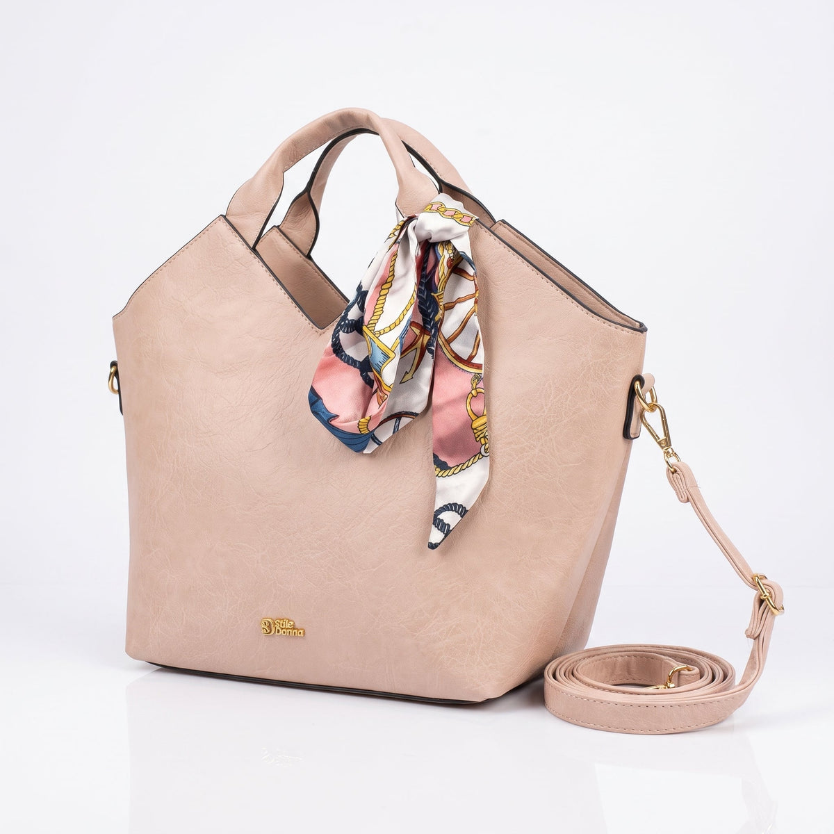 Borsa Tote in Ecopelle Rosa