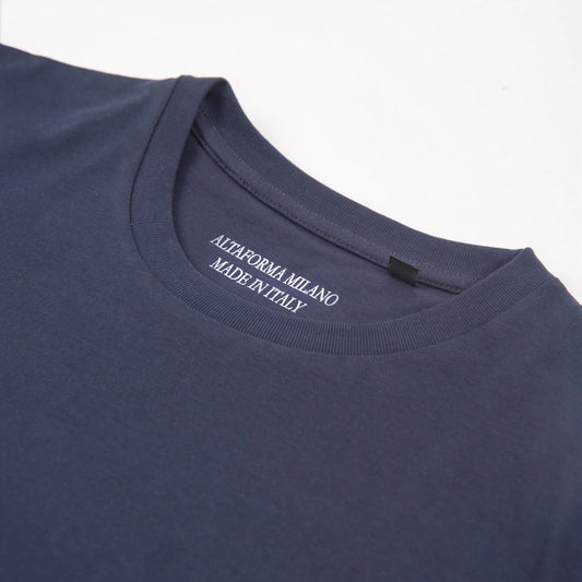Marzamemi: men's Muscle Fit navy blue t-shirt