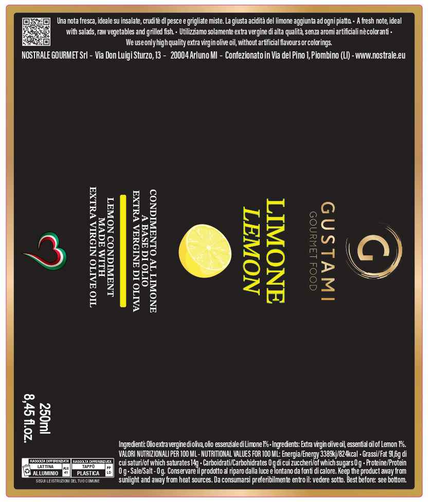 Aceite de oliva virgen extra con limón 250ml