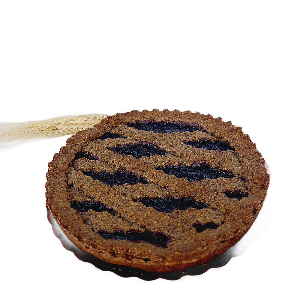 Crostatina biologica classica con confettura di mirtilli 70g - Confezione da 6 pezzi.