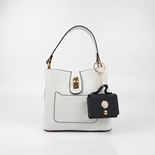 Llavero monedero floral