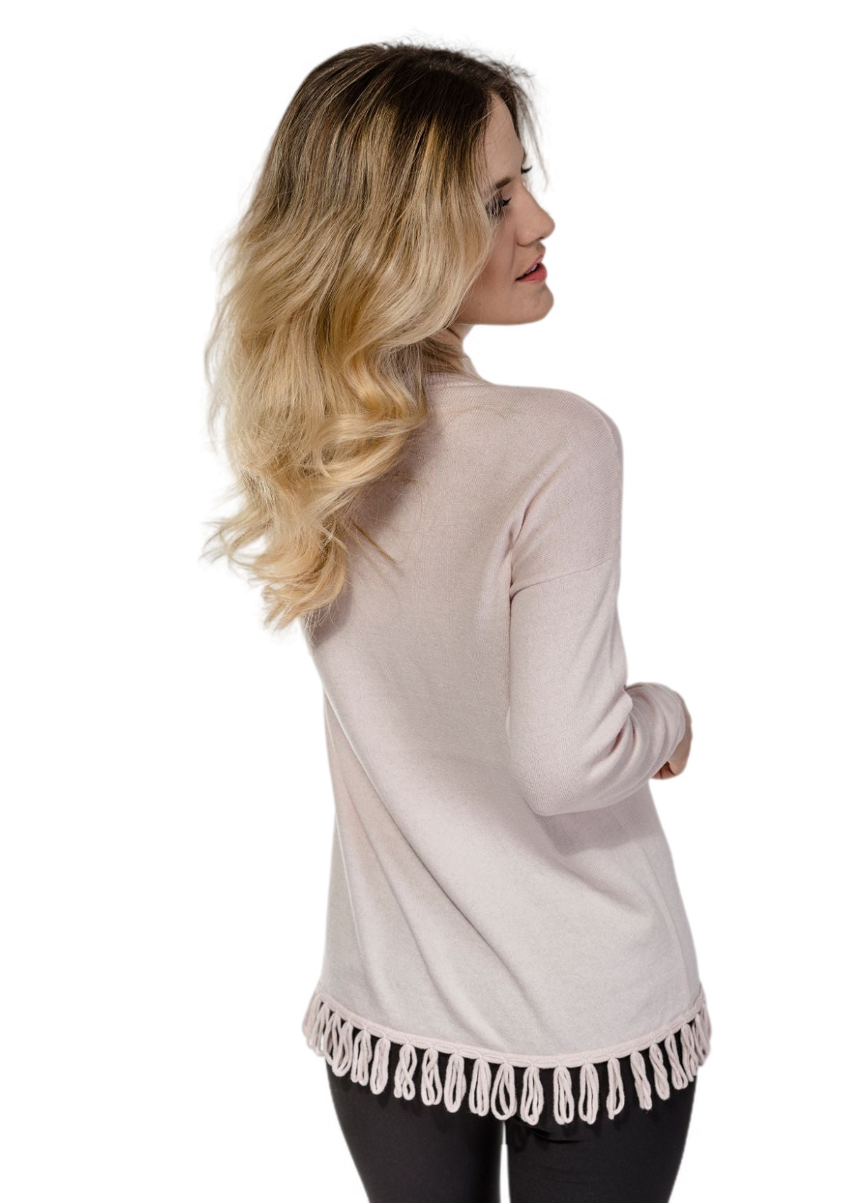 Claire: blusa feminina em algodão e cashmere