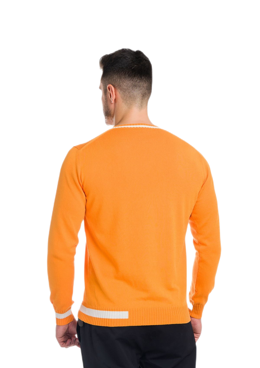 Formentera: camiseta de hombre de cuello redondo en algodón con inserciones a contraste