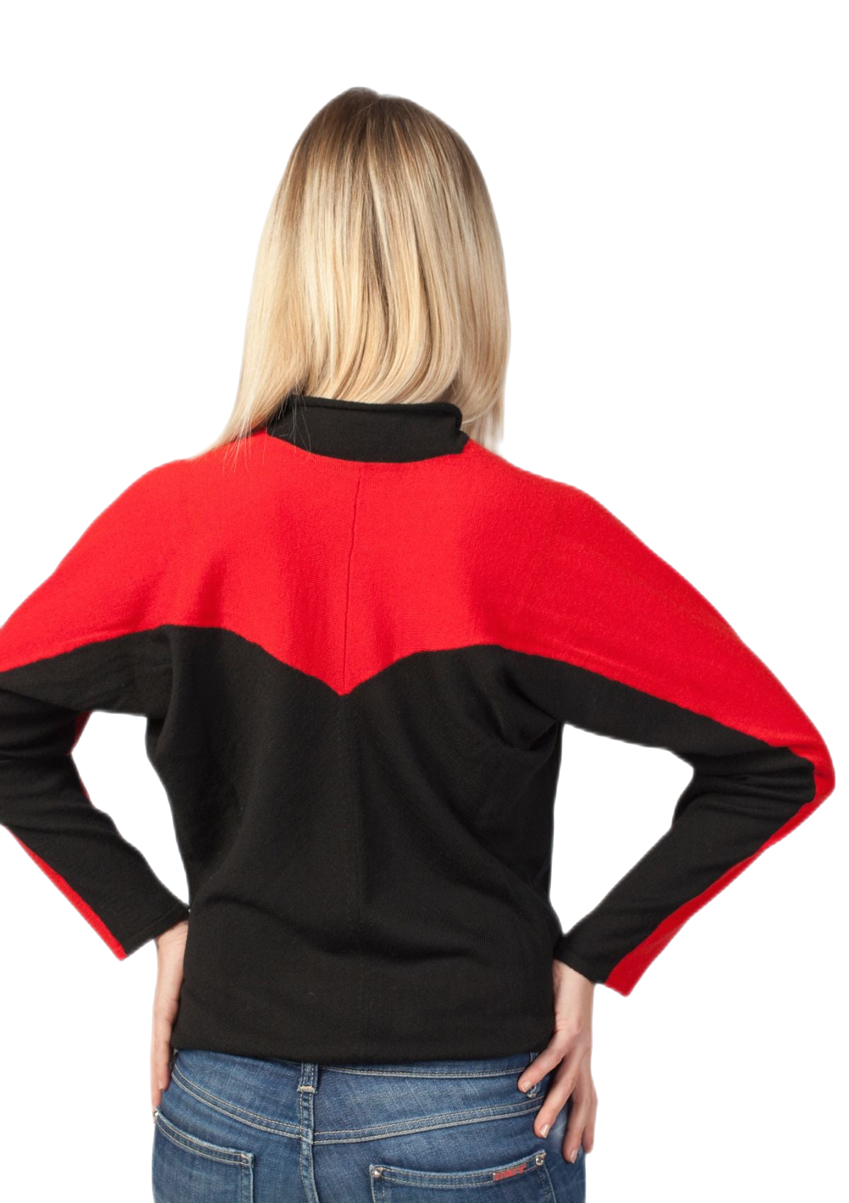 Rondine: camiseta de mujer raglán bicolor con mangas murciélago
