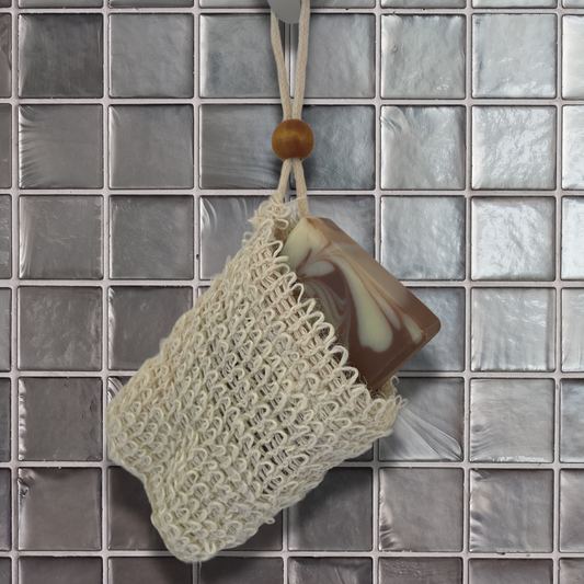 Bolsa para jabón de fibra de sisal