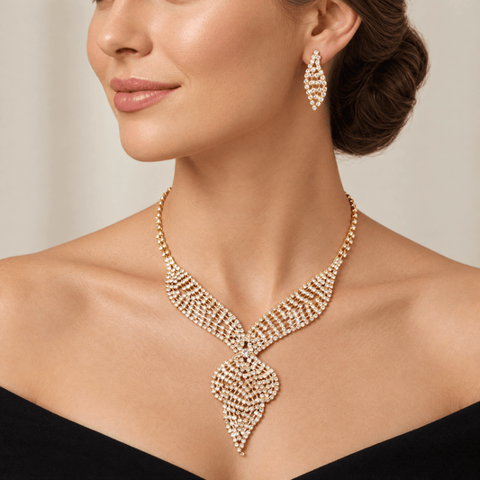 Parure Regal Infinity Collier et Boucles d'oreilles