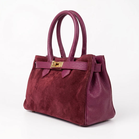 Velinara Bordeaux Suede Bag