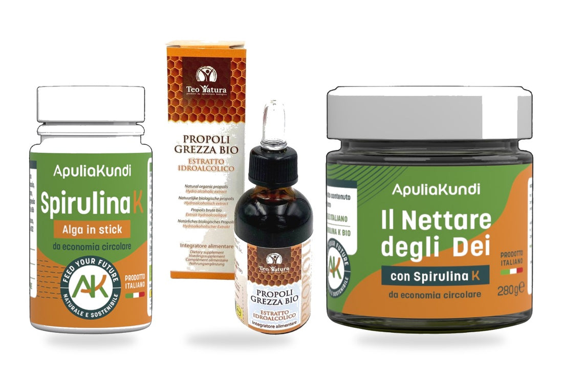 Integratori naturali per le difese immunitarie: spirulina, propoli e miele