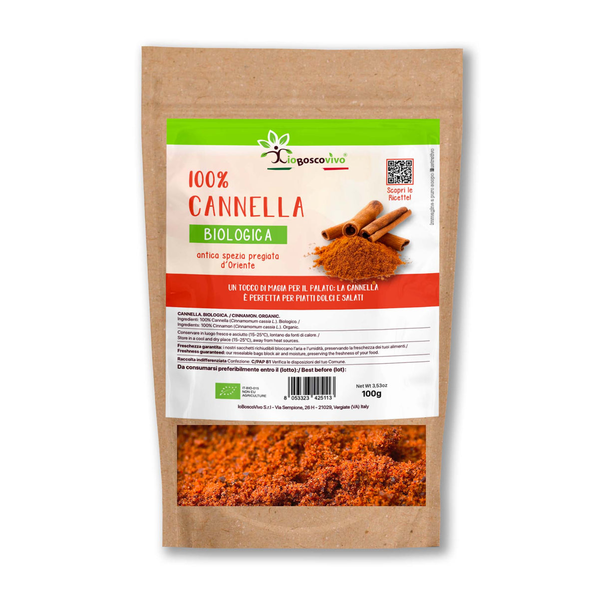 100% BIO Zimt in Pulverform - 100g