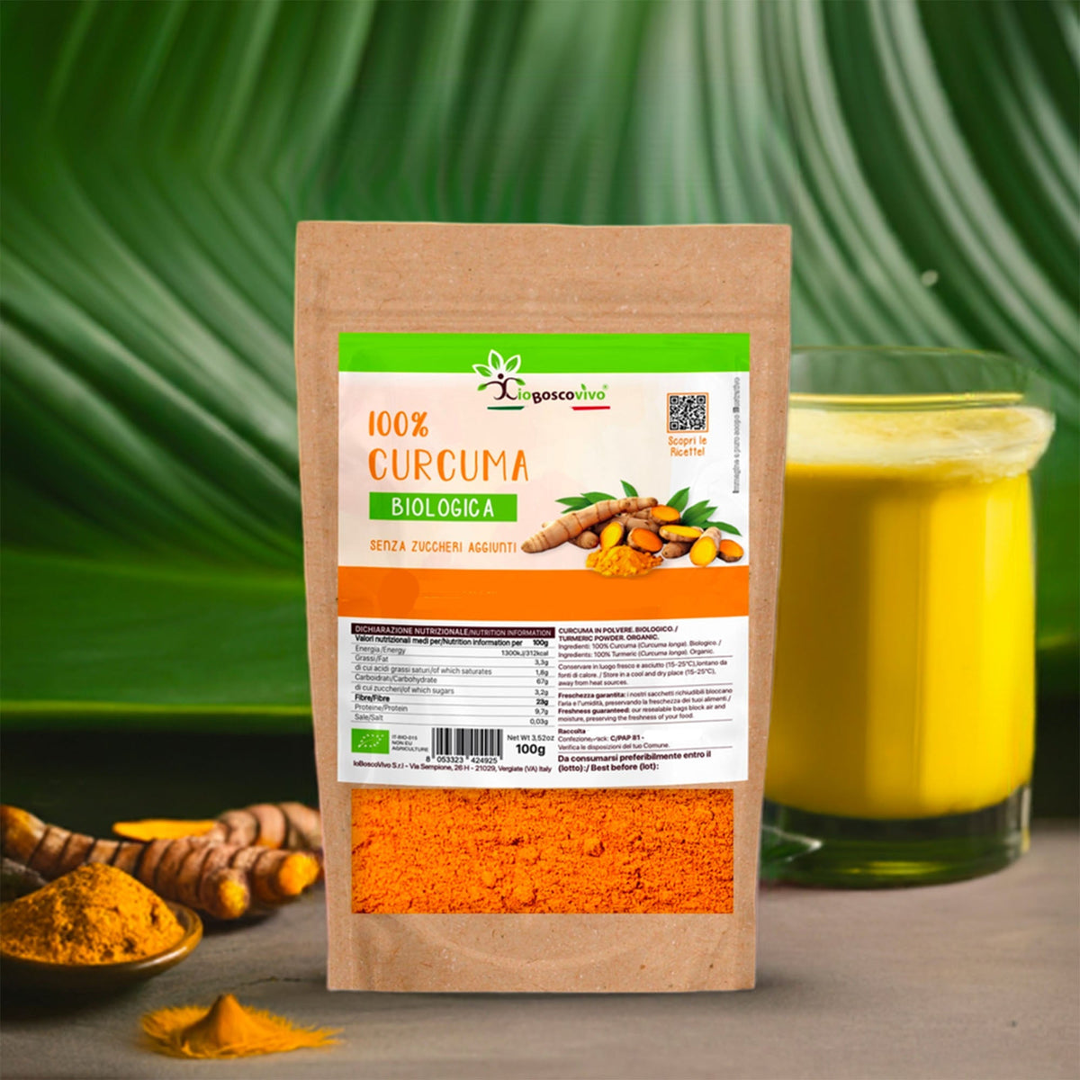 100% BIO-Kurkuma in Pulverform - 100g
