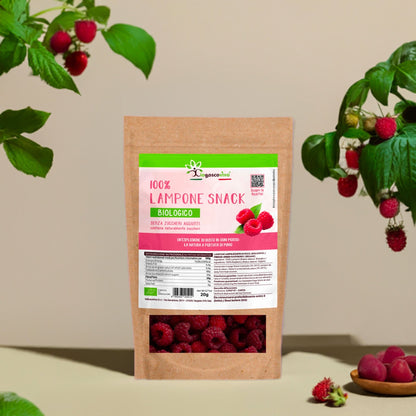 Snack 100% Framboise lyophilisée entière BIO - 20g