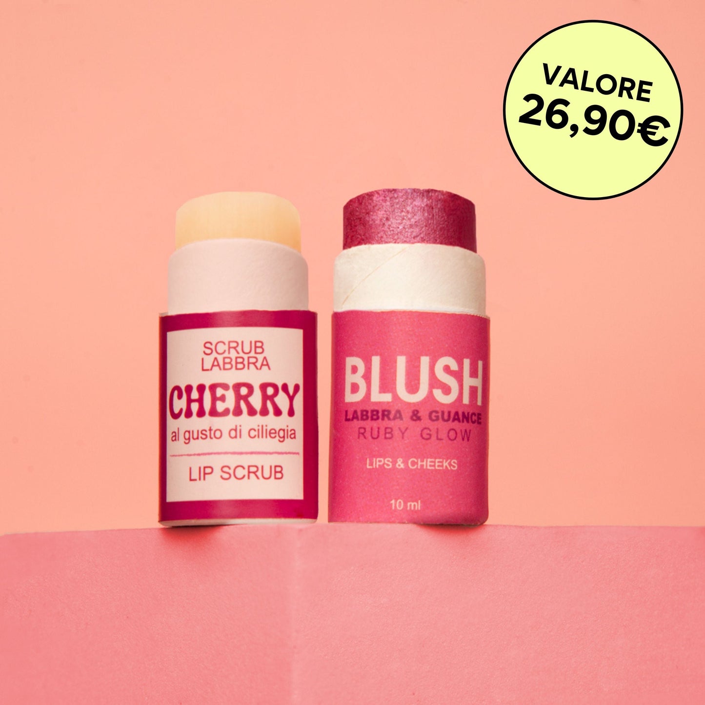 Lippenpeeling + Rouge Ruby Glow