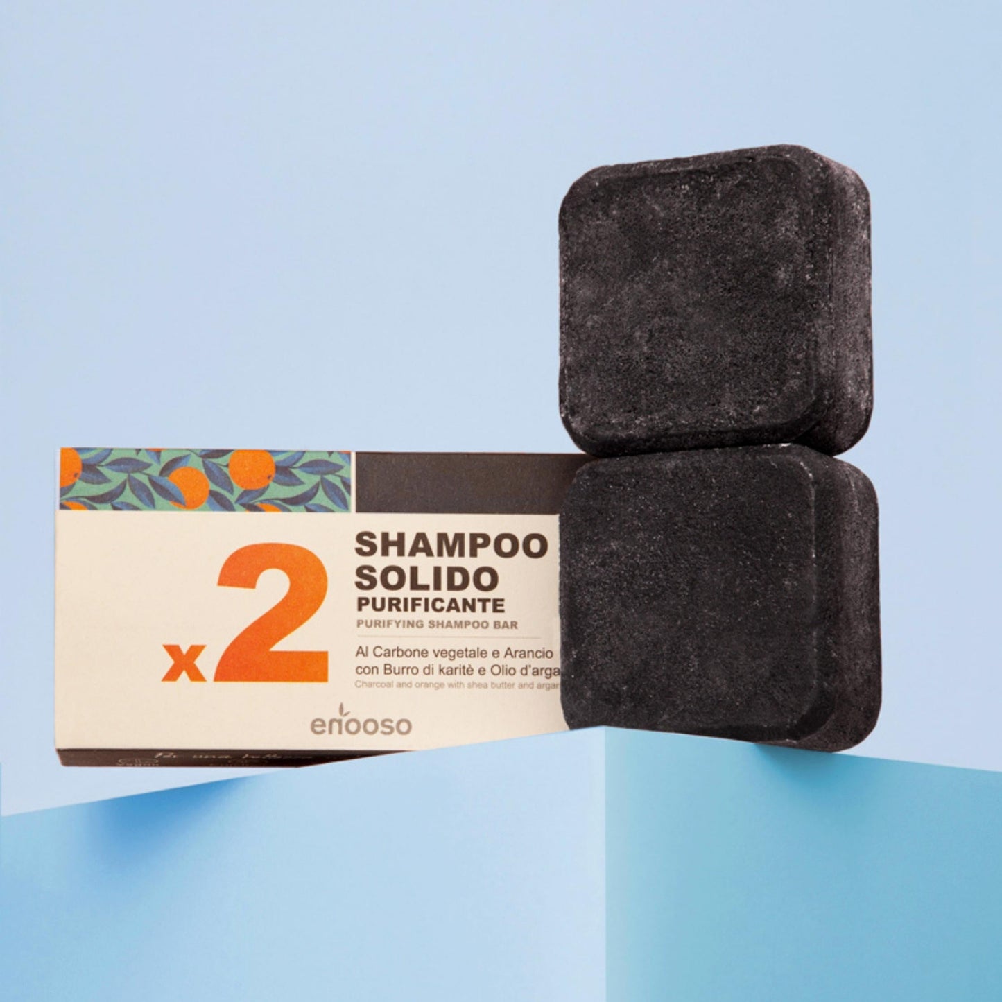 Reinigendes festes Shampoo für fettiges Haar x2