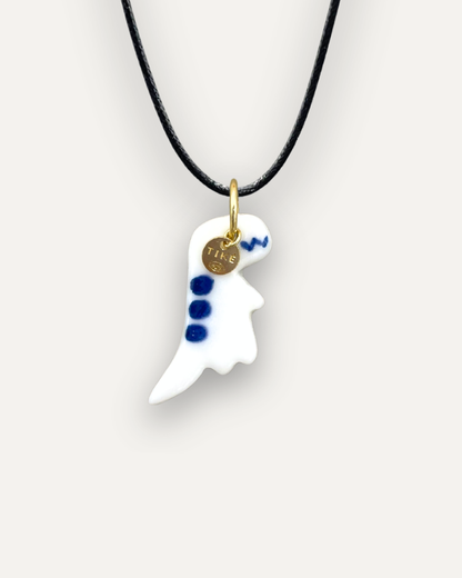 Blue Dinosaur Porcelain Charm