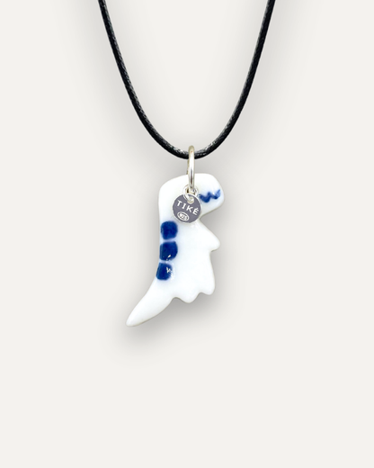 Blue Dinosaur Porcelain Charm