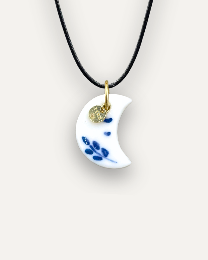 Blue Moon Porcelain Charm