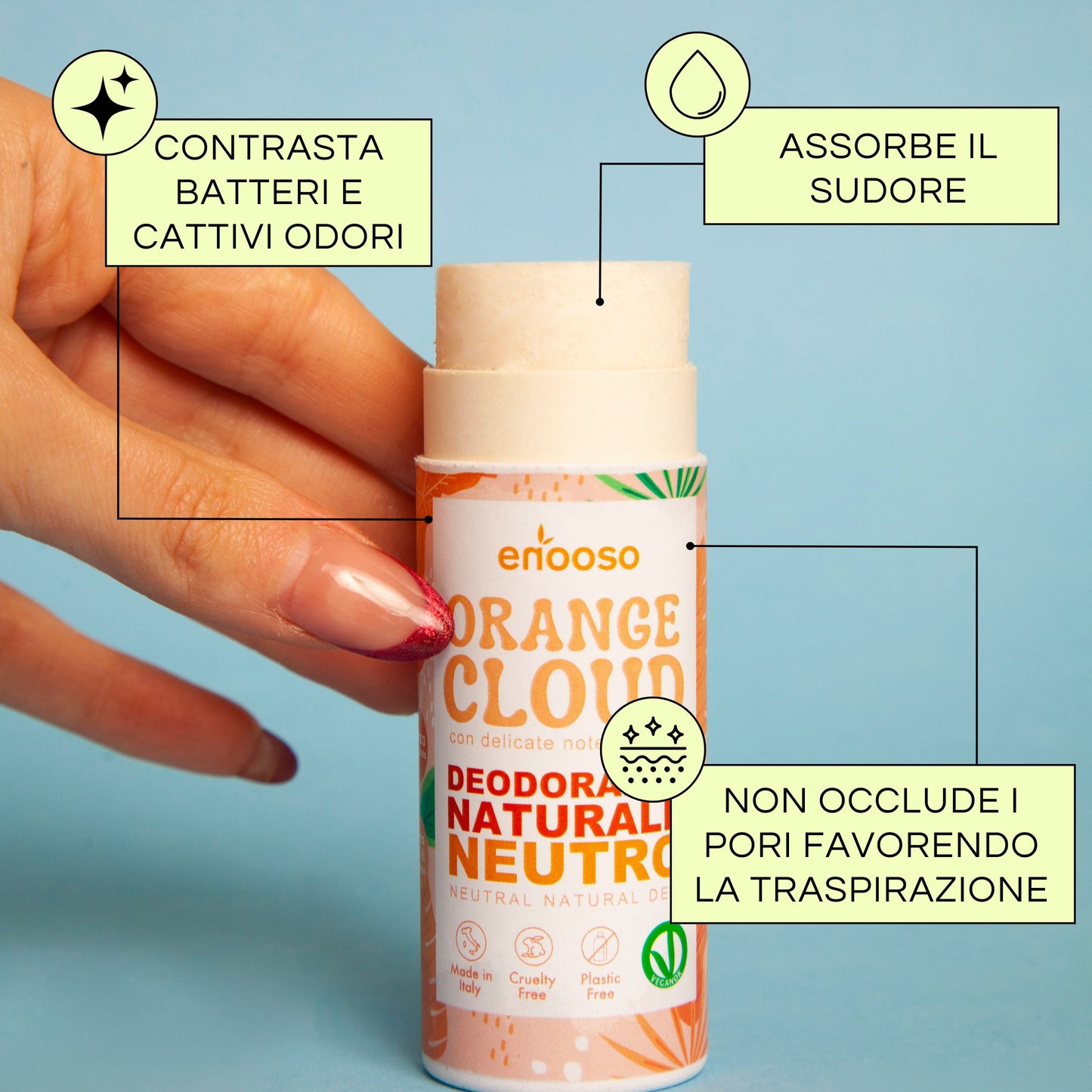 Déodorant solide neutre - Nuage d'orange