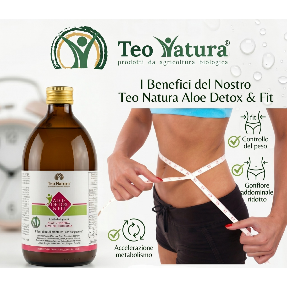 Integratore Biologico Aloe Vera, Zenzero, Limone e Curcuma