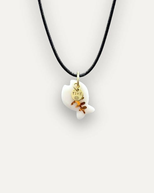 Charm in Porcellana Pesce Bianco Lisca