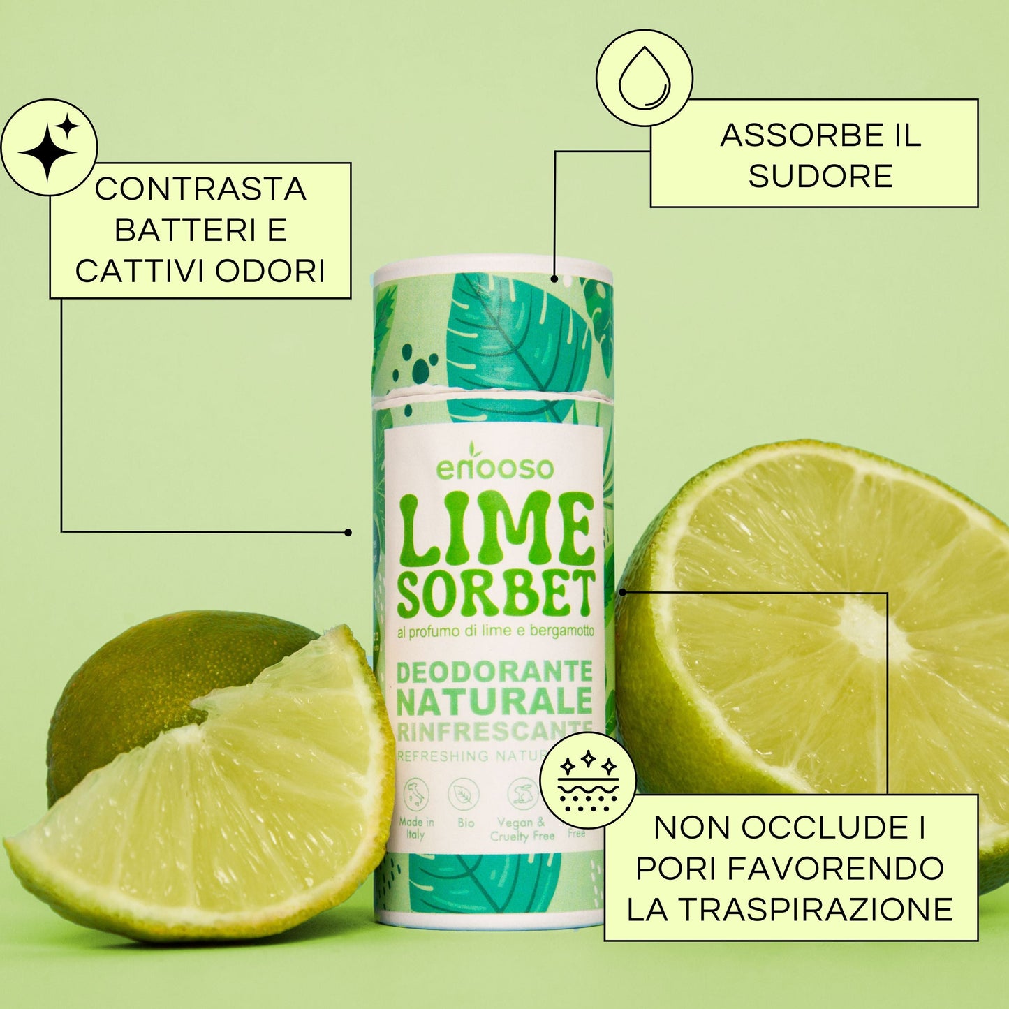 Erfrischendes festes Deodorant - Lime Sorbet