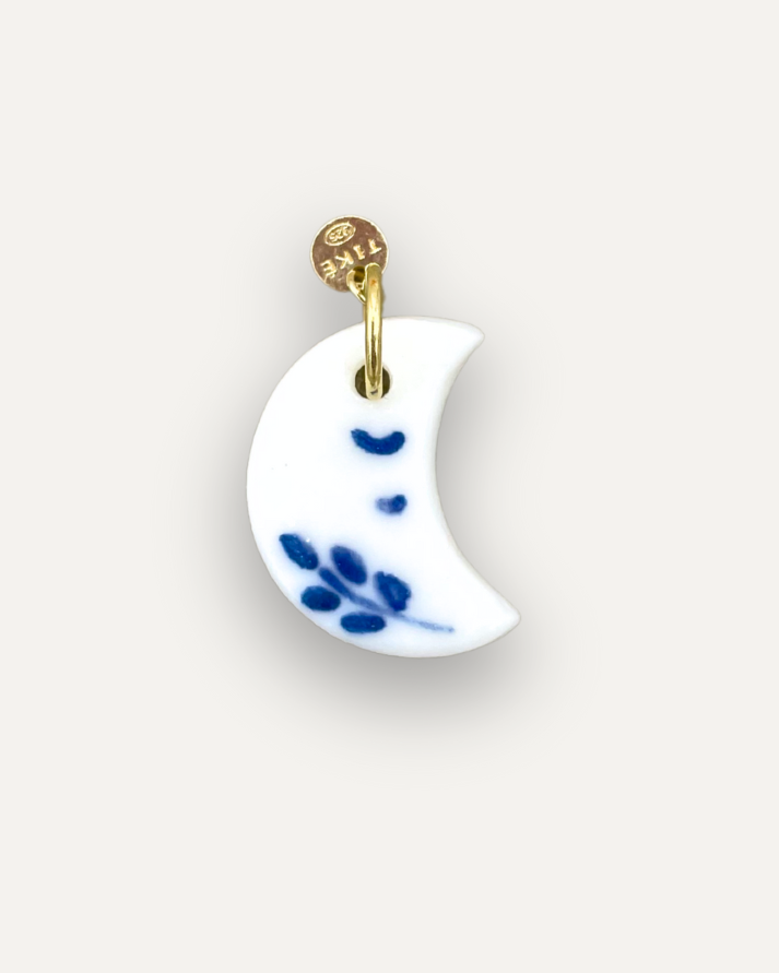 Blue Moon Porcelain Charm