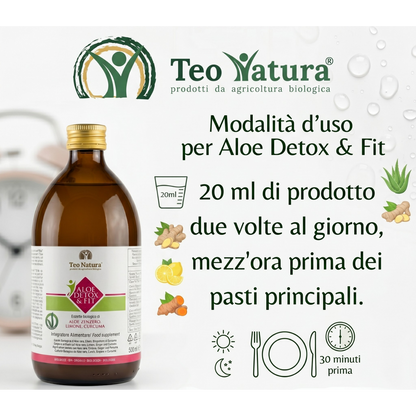 Integratore Biologico Aloe Vera, Zenzero, Limone e Curcuma