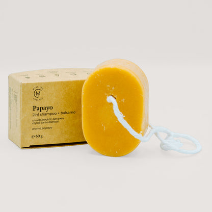 Papayo 2-in-1 solid shampoo and conditioner